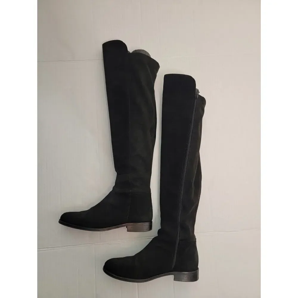 Navyboot Switzerland Over The Knee Boot Women 40 9 Black Suede Leather Tall